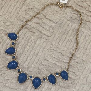 J. Crew blue and gold statement necklace NWT